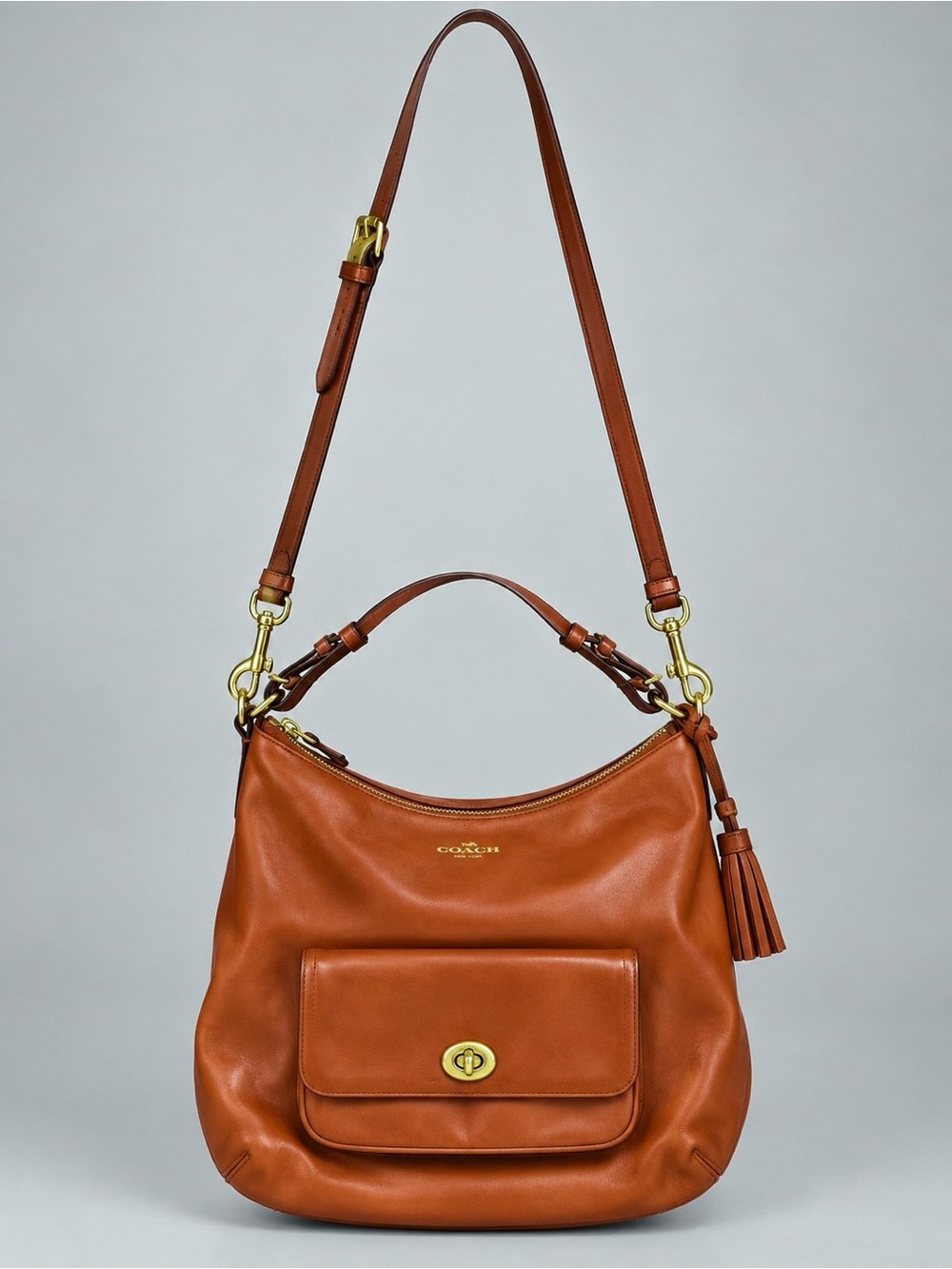 COACH | Legacy Y2K Courtenay Hobo 22381 in Cognac Brown Leather Crossbody Bag